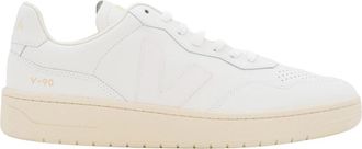Veja V-90 Leather - Heren - Sneakers - Wit - 43 EU - Leer - Schoenen