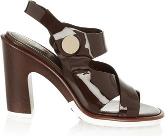 Tod's 0Zaf Schoenen - Dames - Sandalen met hakken - Bruin - 38 EU - Leer - Schoenen