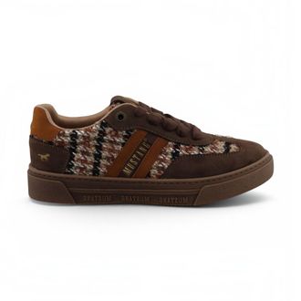 Mustang Jeans Mustang Dames Bruine Tweed Sneakers Trainerschoenen - M0212020