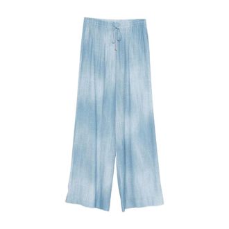 Ermanno Scervino Wide Trousers, female, Blue, Size: XS Wide Leg Trousers