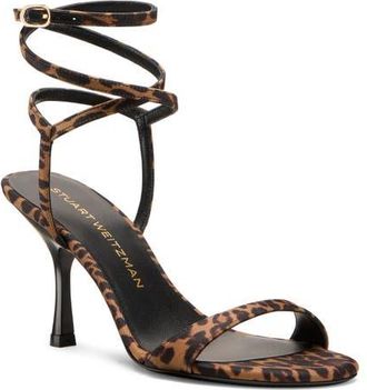 Stuart Weitzman Nudist Wrap 85 Sandal in Classic at Nordstrom, Size 11.5