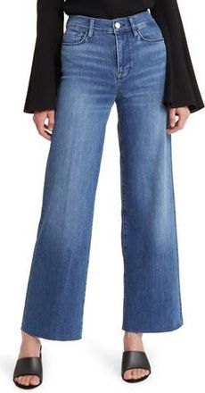 Frame Denim Le Slim Raw Hem Palazzo Jeans in Crossings at Nordstrom Rack, Size 33