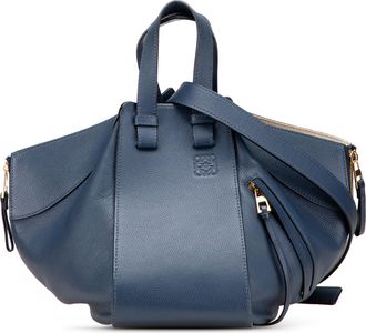Loewe Pre-owned Womens Hammock Shoulder Bag - Medium Blue Leather - One Size