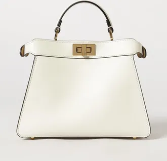 Fendi Borsa a mano Peekaboo ISeeU mini in pelle di vitello liscia
