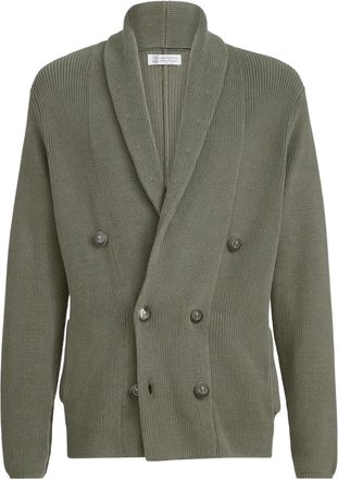 Brunello Cucinelli Cardigan a coste - Verde