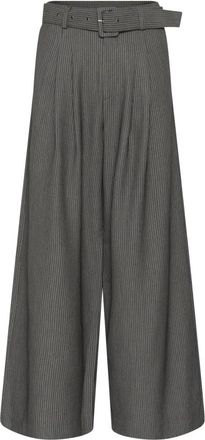 MY ESSENTIAL WARDROBE Wide Broeken - Dames - Wijde Broeken - Grijs - M - Leer - Broeken