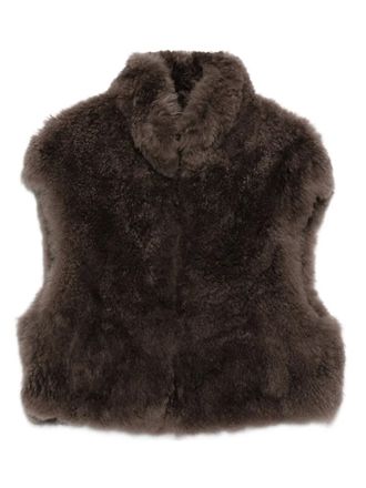 Liska goat-fur gilet - women - Goat Fur/Cupro - M - Grey