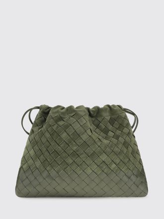 Bottega Veneta Intrecciato Woven Calf Leather Bucket Clutch with Drawstring Closure