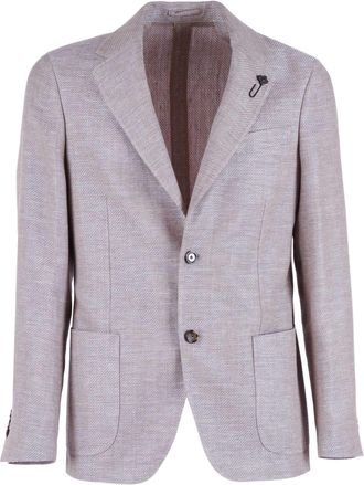 Lardini Textured Weave Floral Blazer