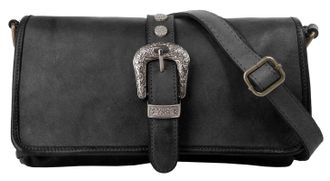 Forty Degrees Umh&auml;ngetasche FORTY, Damen, Gr. B/H/T: 29cm x 17cm x 4cm onesize, schwarz, Leder, vintage, Taschen Umh&auml;ngetasche, echt Leder, Made in Italy