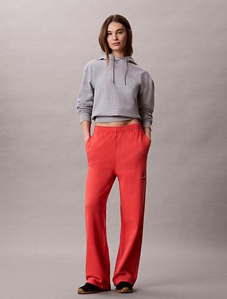 Calvin Klein Pantal&oacute;n de ch&aacute;ndal de mezcla de felpa de algod&oacute;n suave