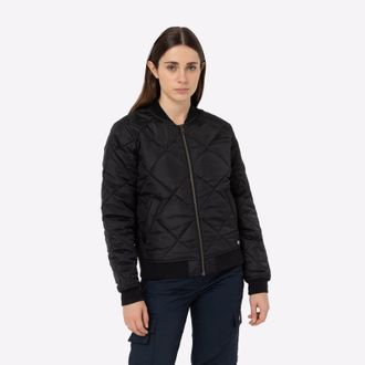 Dickies Quilted Bomber Jacket Womens - Black - Size Large