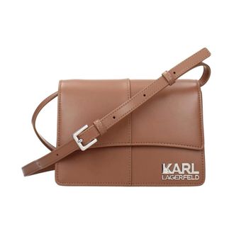 Karl Lagerfeld Bolso Cruzado K/Signature Flap - Bags - Mujer - Marr&oacute;n - ONE SIZE