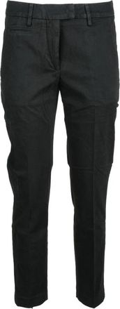Dondup Katoen Elastaan Broek - Dames - Chinos - Zwart - W30 - Katoen - Broeken