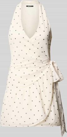 Gina Tricot Minikleid mit Neckholder in Weiss, Gr&ouml;&szlig;e L