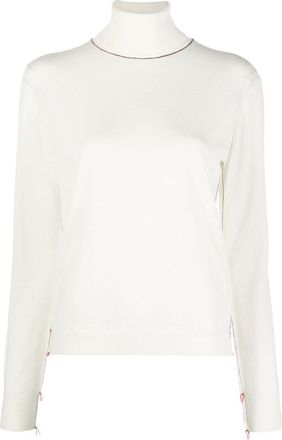 Maison Margiela White Turtleneck Sweater