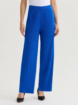 Misook Nancy Wide Leg Mylana Knit Pant in Aegean Blue at Nordstrom, Size Xx-Large