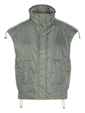 Pinko zip-fastening sleeveless down gilet - women - Polyester/Polyester - L - Green