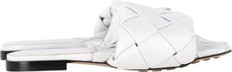 Bottega Veneta Pre-owned Womens Lido Slide Flat Sandals in White Lamb Leather - Ecru - Size EU 36