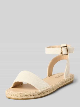 Espadrij Sandalette mit Dornschlie&szlig;e Modell NIMES LINEN in Offwhite, Gr&ouml;&szlig;e 36