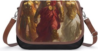 Generic Greek Gods Goddesses Womens Crossbody Bag Fashion Shoulder Handbags Message Tote Bag with Adjustable Strap