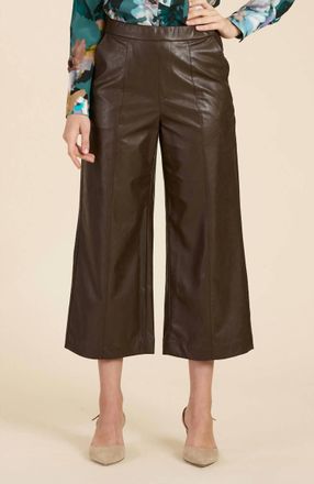 Tyler B&ouml;e Payton Pleather Crop Pants In Walnut