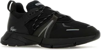 Lacoste Mens Nylon Mixed-Material Sneaker Black