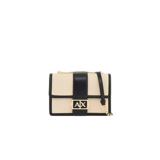 A|X Armani Exchange Cross Body Bags, female, Black, Size: ONE SIZE Mini Crossbody Bag in Woven Fabric