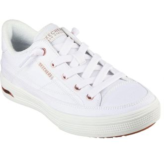 Skechers Arch Fit Arcade - Tot Ziens Katoenen Dames Witte Sneakers