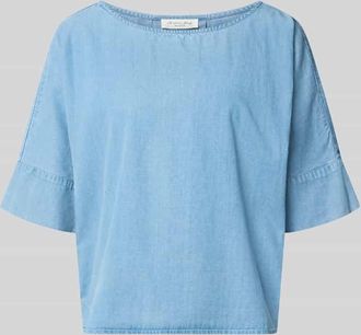 Christian Berg Relaxed Fit Bluse aus Lyocell-Mix in Denim-Optik in Blau, Gr&ouml;&szlig;e 38