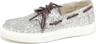 P448 Glitter Mocassino Schoen - Dames - Bootschoenen - Grijs - 37 EU - Schoenen