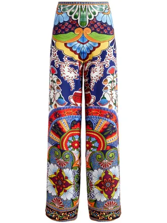 Alice & Olivia Womens Printed Trousers