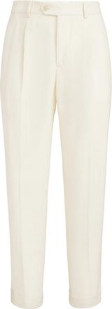 Brunello Cucinelli Trousers with pleats in Off-White at Nordstrom, Size 48 It