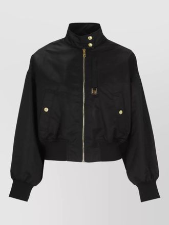 Elisabetta Franchi short padded jacket high neck hardware
