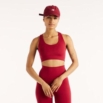 New Balance Donna NB Define Train Bra in Rosso, Maglia di Poliestere, Taglia M