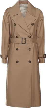 Max Mara Long Cotton Twill Trench Coat