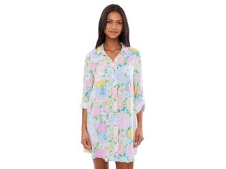 Lilly Pulitzer Natalie Cover-Up Womens Swimwear Lilly Garden : XL (Womens 16-18), Rayon
