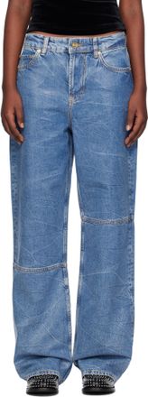 【GANNI】 ブルー Stary ダメージ ジーンズ 25SS】GANNI ガニー / LIGHT BLUE STARY JEANS / デニムパンツ