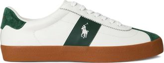 Polo Ralph Lauren suede-panels leather sneakers - men - Calf Leather/Rubber/Polyester/Calf Suede - 10 - White