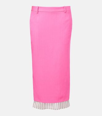 The Attico Virgin wool pencil skirt