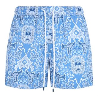 Fedeli Beachwear, male, Blue, Size: S Madeira Swim Trunks