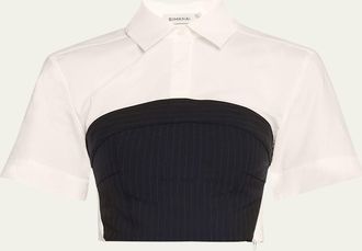 SIMKHAI Granger Short-Sleeve Combo Top