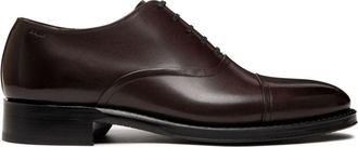 Bally Scribe Un Oxford in Deep Burgundy Leather wide foot morphology - Red