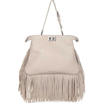 Walter Baker Bailey Leather Fringe Satchel in Stone at Nordstrom Rack
