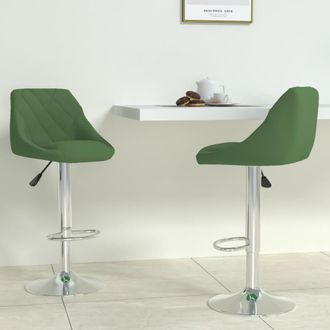vidaXL Vidaxl - Taburete De Cocina 2 Unidades De Terciopelo Verde Oscuro