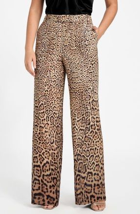 Marciano Amy Leopard Print Wide Leg Pants in Charming Leopard Print at Nordstrom, Size 2 Us