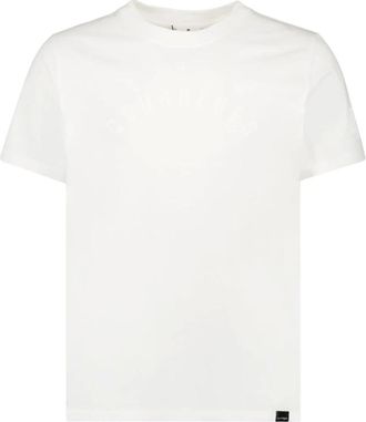 Courr&egrave;ges T-Shirts, male, White, Size: M Printed Logo Round Neck T-shirt