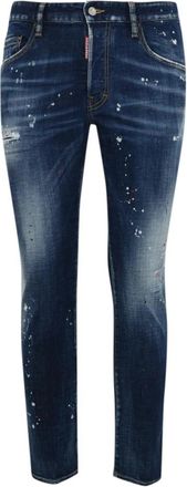 Dsquared2 Slim Fit Denim Broek - Heren - Slim Fit Jeans - Blauw - 2XL - Denim - Jeans
