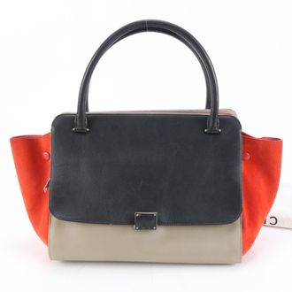 Celine Trapeze Multi-Color Leather Handbag Tote Bag (Pre-Owned)