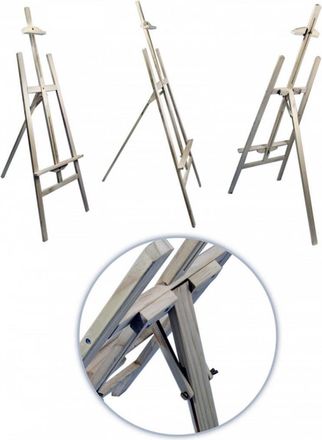 Trade Shop Trade Shop - Cavalletto Artistico Supporto Per Pittura Tela Pieghevole Legno 120cm Disegno